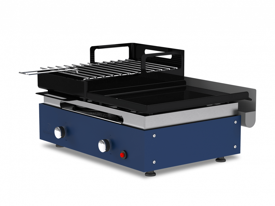 Barbecue plancha au gaz et au charbon de bois  ☀ Verycook
